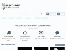 Tablet Screenshot of greatspiritglassmarket.com